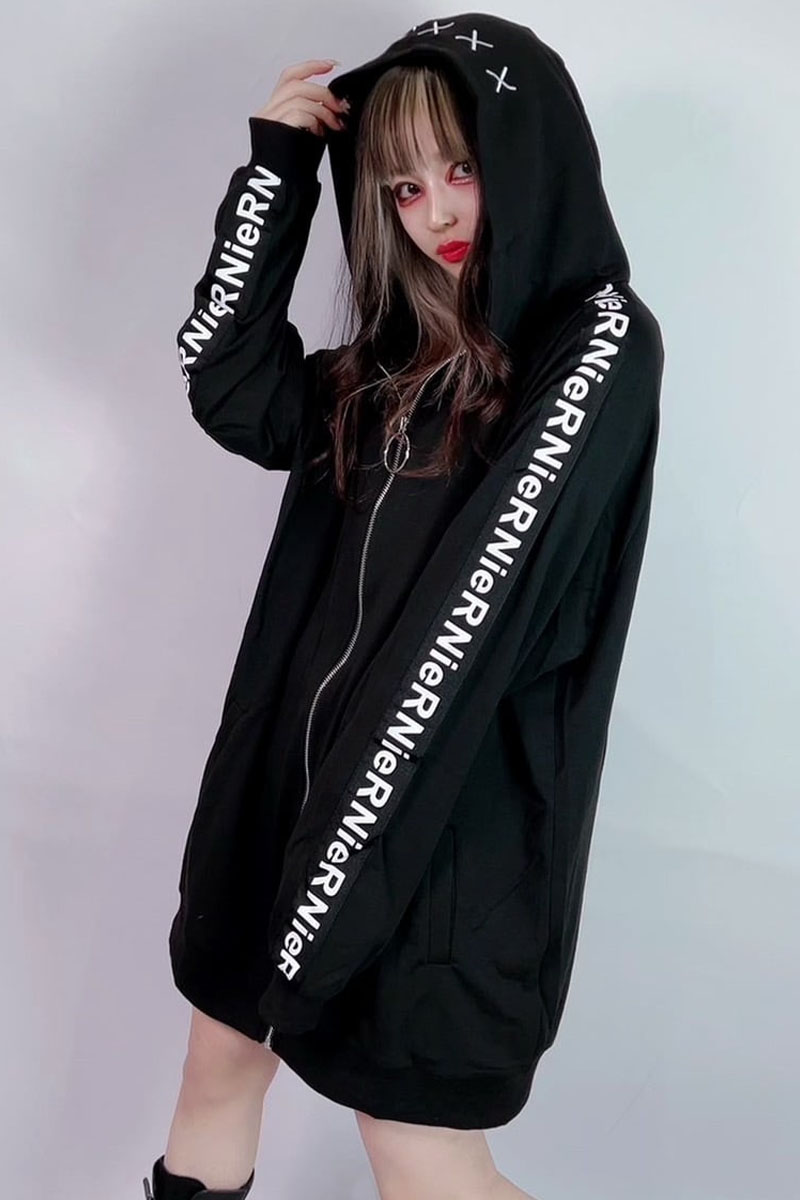 NieR (ニーア) TAPE LOGO LONG丈ZIP OUTER / ロックファッション