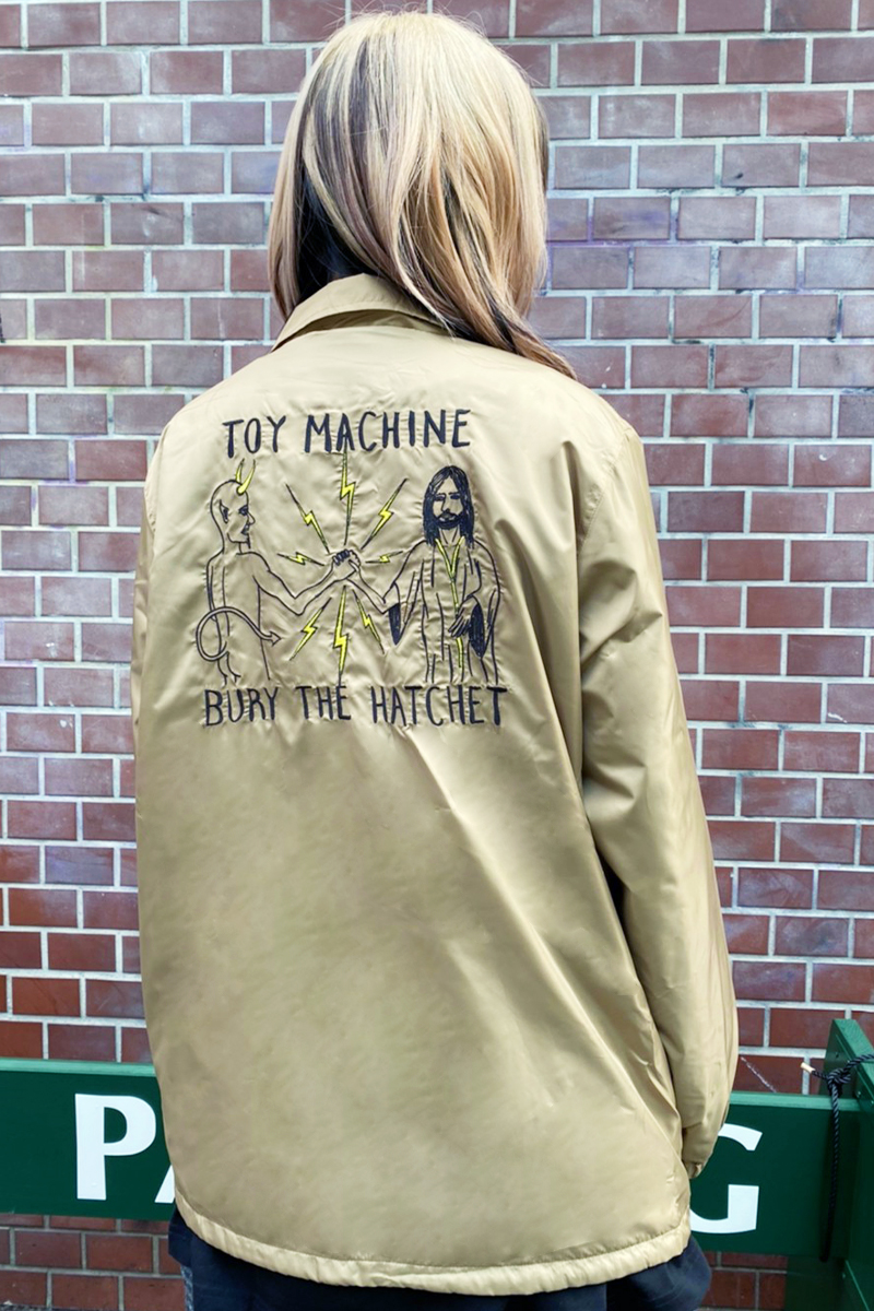 【新品タグ付き】TOY MACHINE 巨大セクト　刺繍ロゴ　コーチジャケット