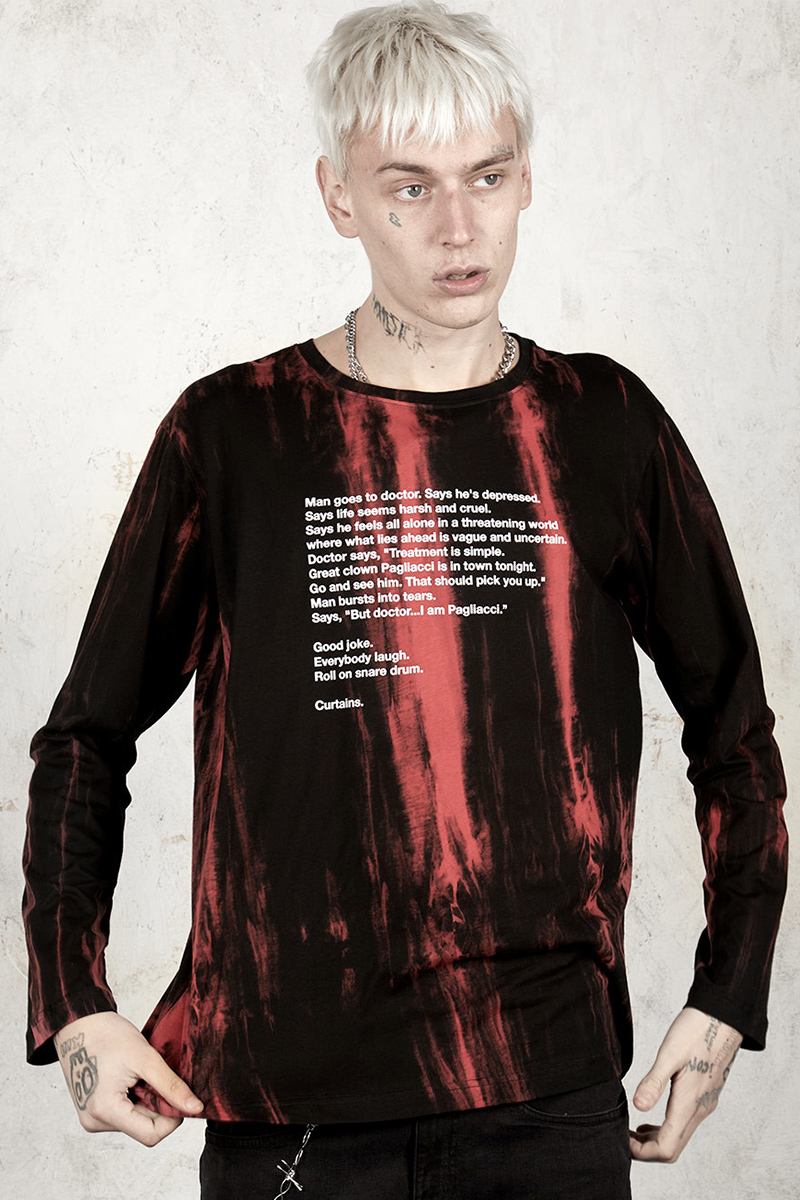 ロックファッション バンドグッズのgekirock Clothing Disturbia Clothing Pagliacci Tie Dye Long Sleeve T Shirt