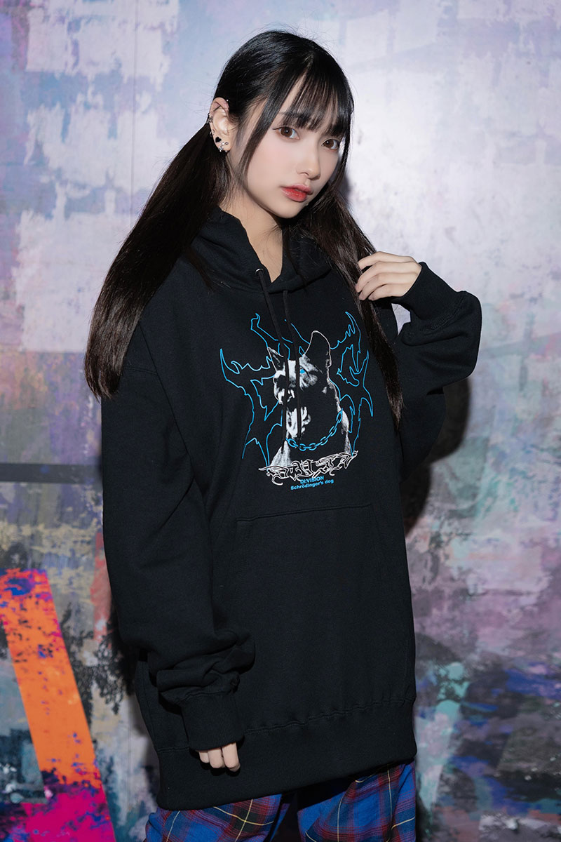 シュレーディンガーの犬×GEKIROCK CLOTHING×DI:VISIONコラボ・パーカーBLUE