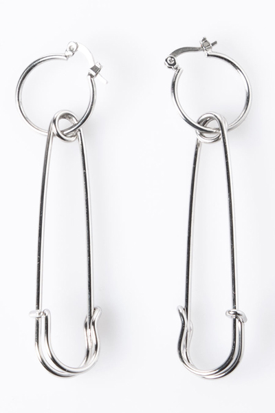 DISTURBIA CLOTHING Safety Pin Earrings