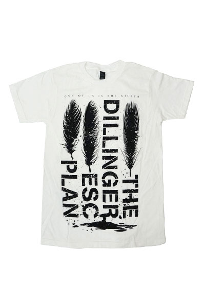 THE DILLINGER ESCAPE PLAN Feather Block White T-Sh
