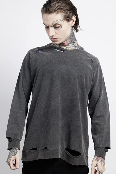 DISTURBIA CLOTHING Disorder Raglan Sweatshirt
