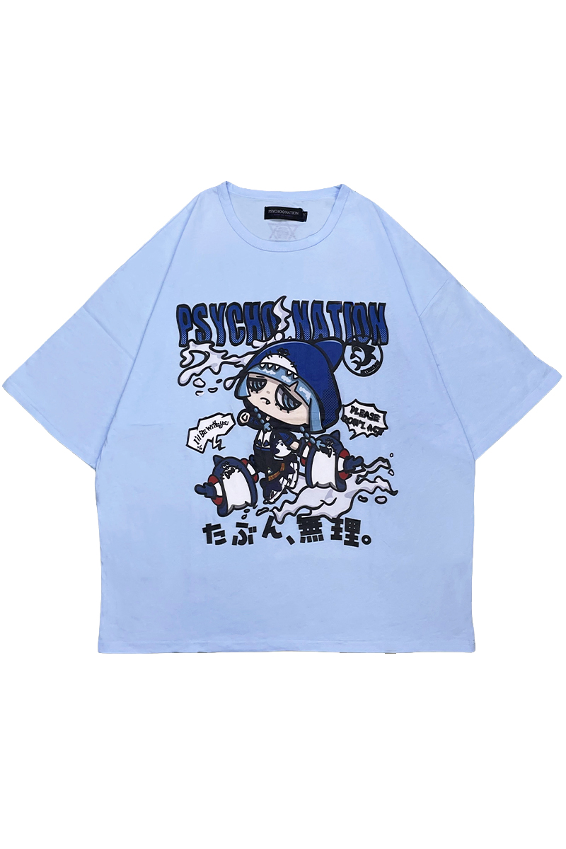 PSYCHO NATION(サイコ・ネーション) サメちゃんズTEE - Blue