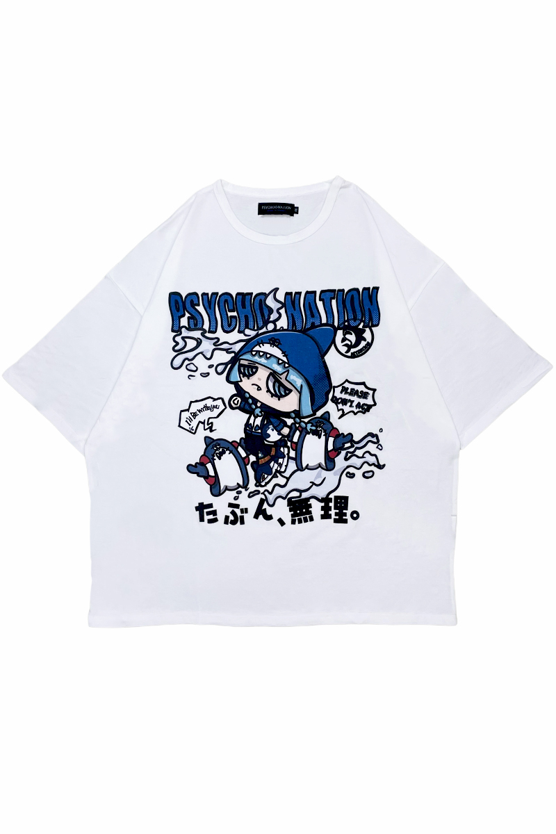 PSYCHO NATION(サイコ・ネーション) サメちゃんズTEE - White