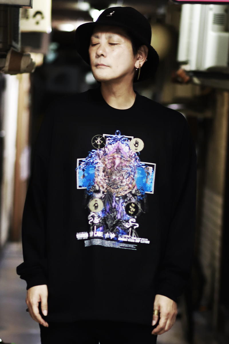 CMP LABEL(シーエムピーレーベル) 神想-typeB オーバーサイズL/S Tシャツ