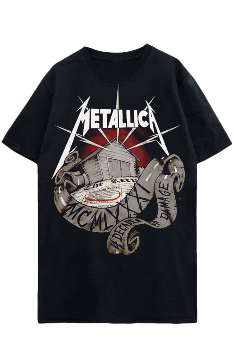 METALLICA UNISEX T-SHIRT: 40TH ANNIVERSARY GARAGE (BACK PRINT)