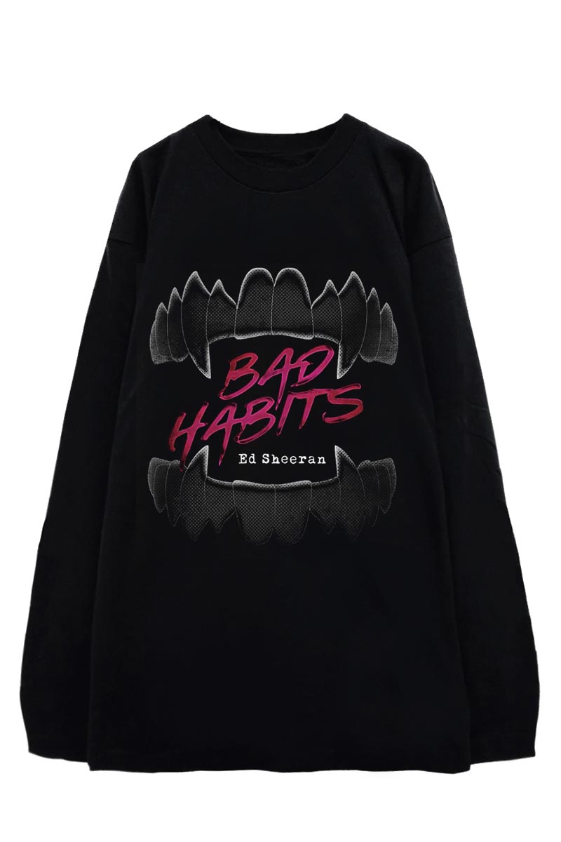 Ed Sheeran UNISEX LONG SLEEVED T-SHIRT: BAD HABITS