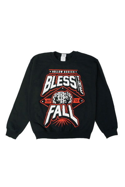 BLESS THE FALL Hollow Bodies Black Crewneck Sweats