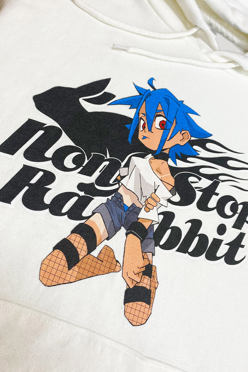 Non Stop Rabbit×GEKIROCK CLOTHING 限定コラボパーカー WHITE
