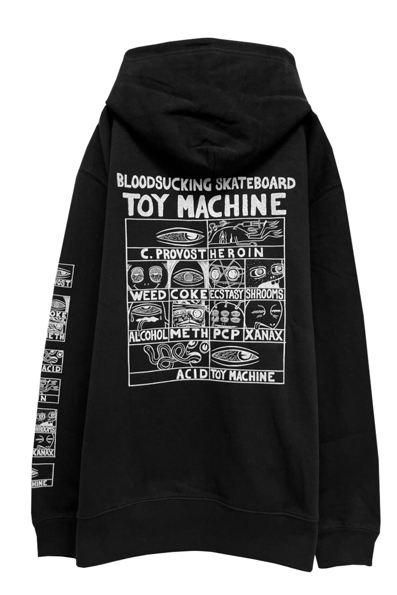 TOY MACHINE (トイマシーン) EYES SWEAT HOODY BLACK