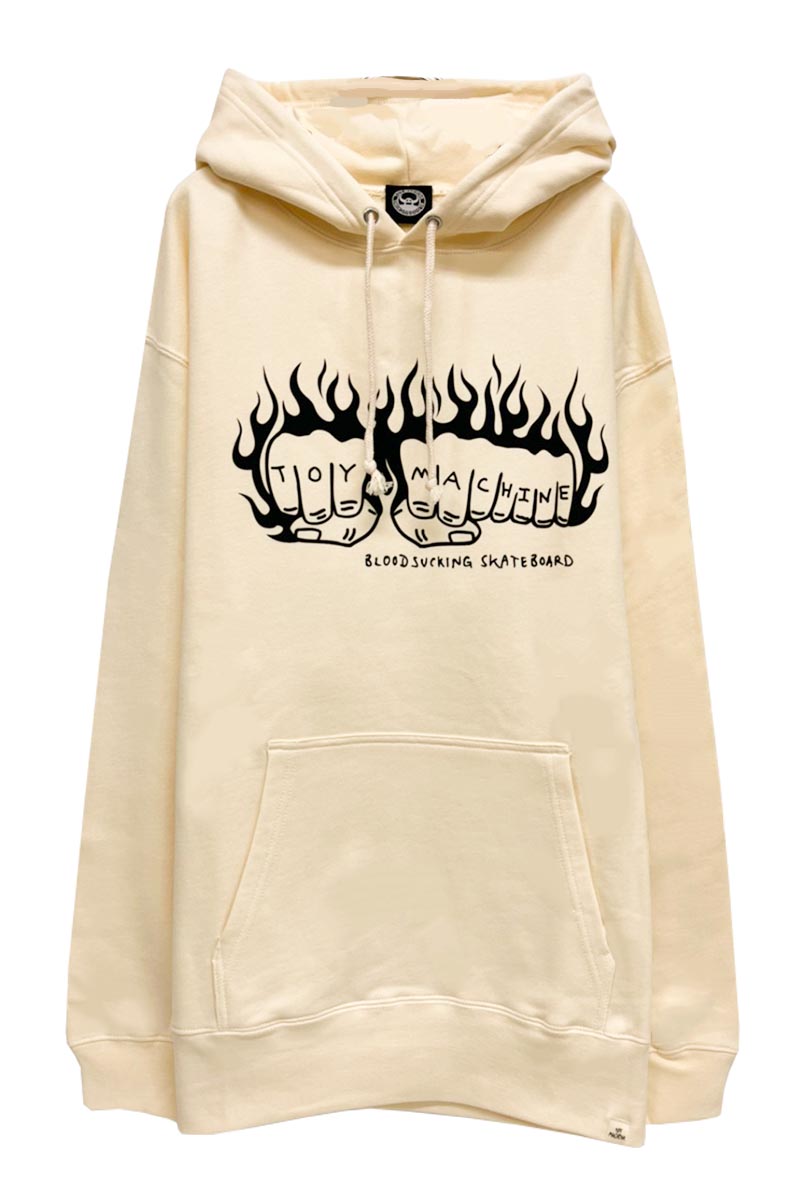TOY MACHINE FLAME FIST SWEAT HOODY NATURAL