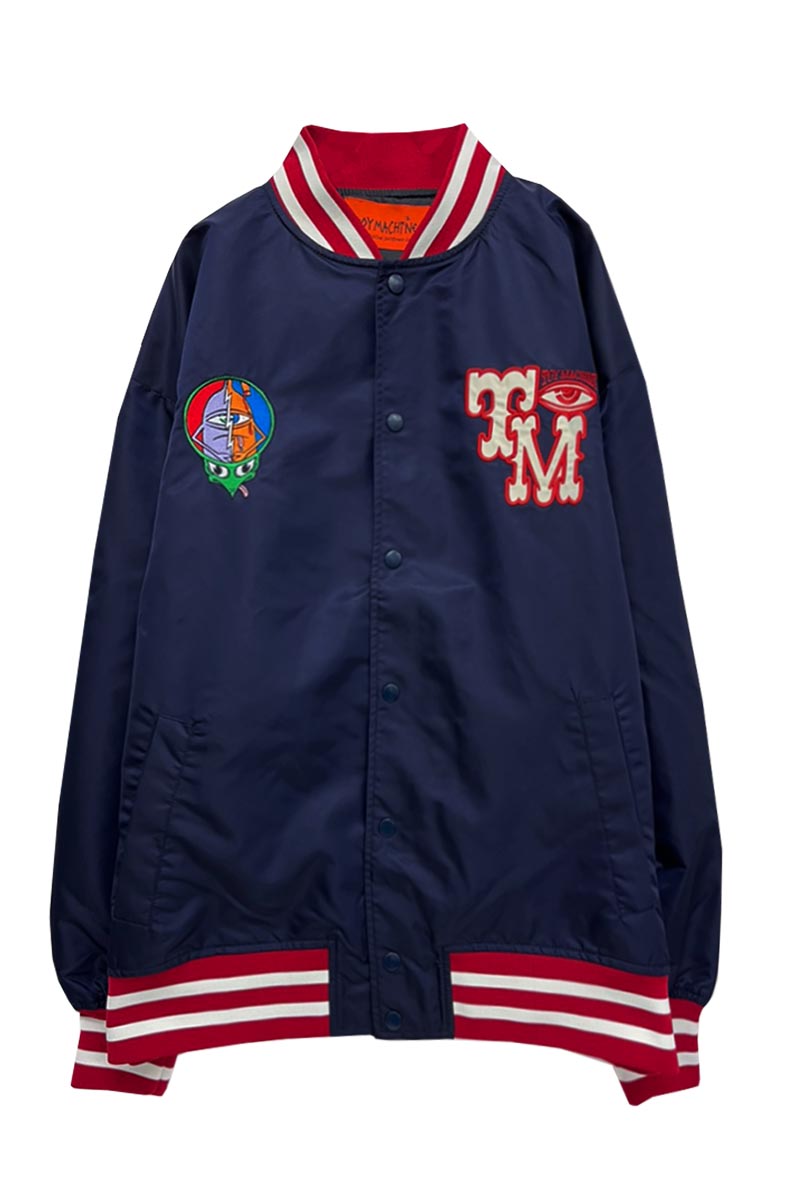 TOY MACHINE (トイマシーン) TM & EYE STADIUM JACKET NAVY