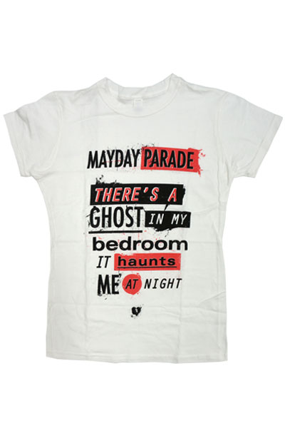MAYDAY PARADE Ghosts Lyric White GIRLS Shirt