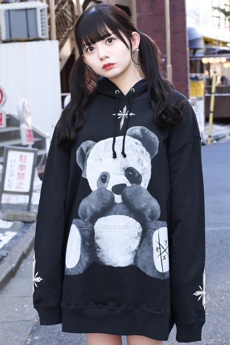 TRAVAS TOKYO  Furry panda hoodie