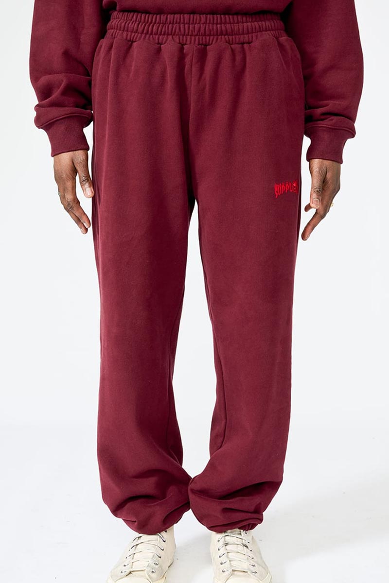 SUPPLIER (サプライヤー) LAYER LOGO SWEAT PANTS BURGUNDY