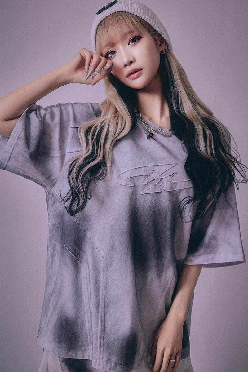 P.N UNDERGROUND(サイコ・ネーション・アンダーグラウンド) 切替アップリケ刺繍TEE - White