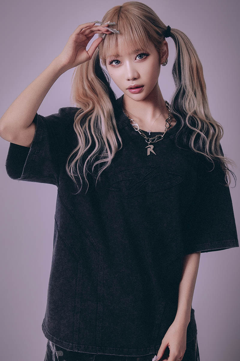 P.N UNDERGROUND(サイコ・ネーション・アンダーグラウンド) 切替アップリケ刺繍TEE - Black