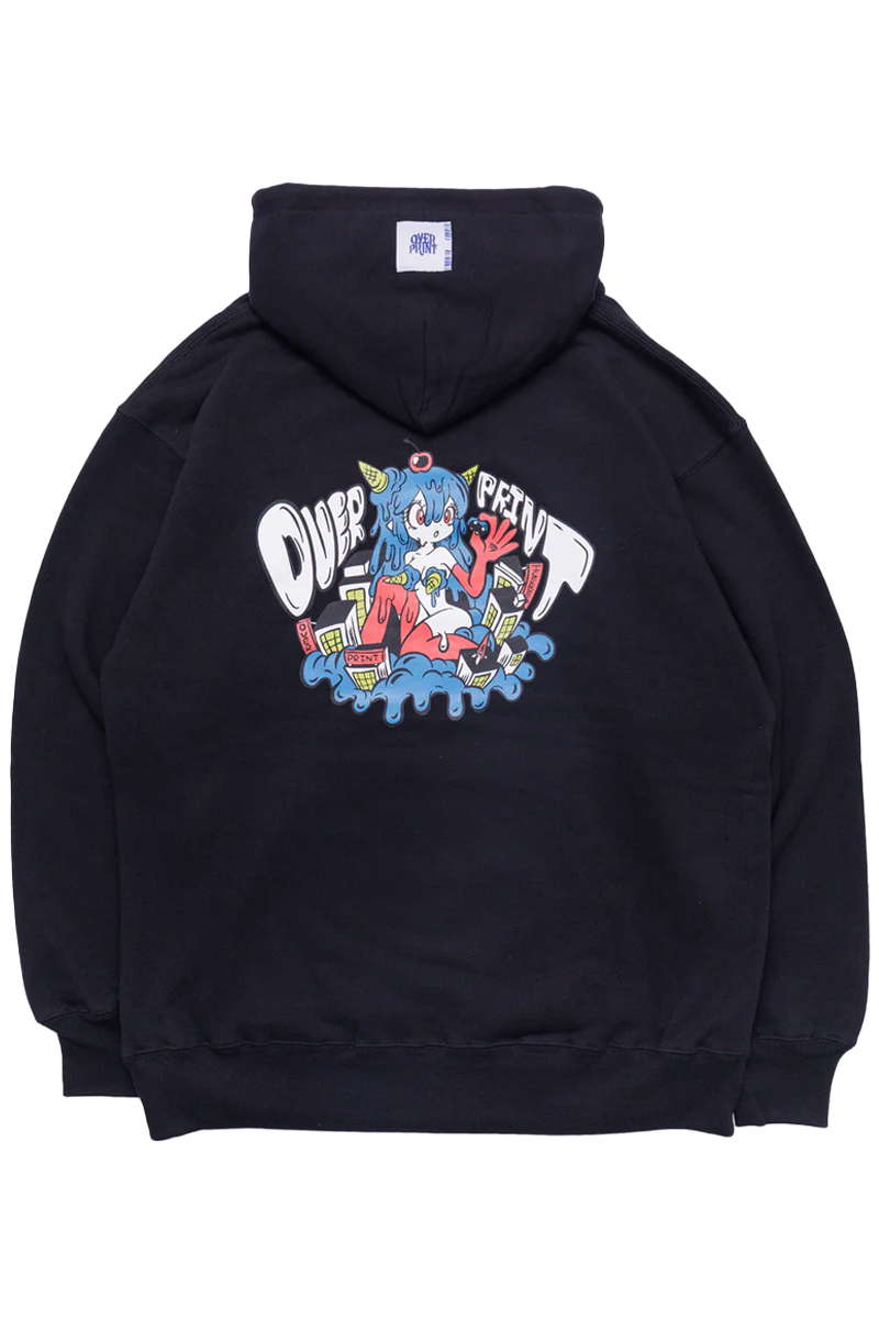 over print (オーバープリント) TITAN Hoodie - Black