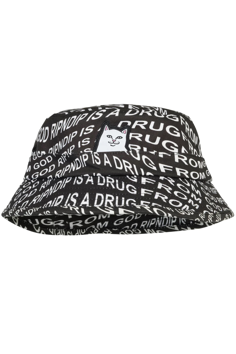 RIPNDIP (リップンディップ) Drug From God Lord Nermal Bucket Hat Black