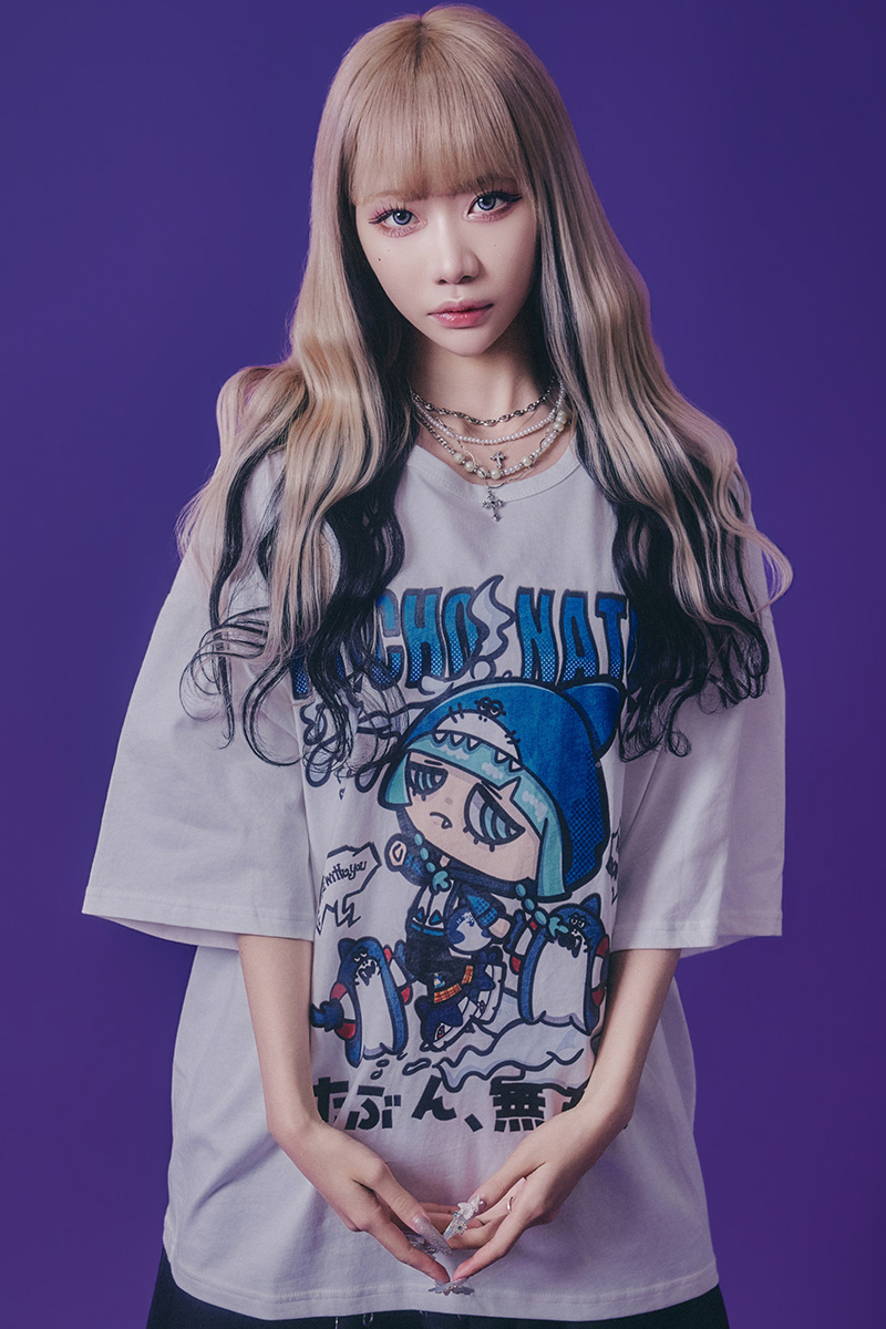 PSYCHO NATION(サイコ・ネーション) サメちゃんズTEE - White