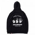 PUNK DRUNKERS 骨ジャンケンパーカ - BLACK