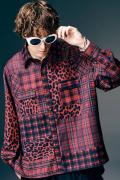 glamb(グラム)Patchwork Print Shirt / パッチワークプリントシャツ - Red