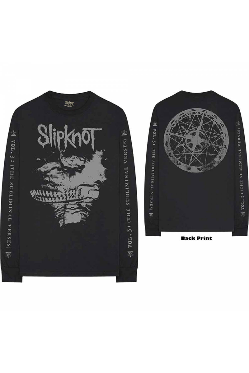 SLIPKNOT Unisex Long Sleeve Tシャツ: Subliminal Verses (Back & Sleeve Print)