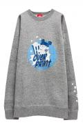 over print (オーバープリント) POP CORM sweatshirt heather gray