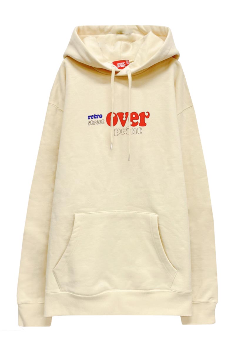 over print (オーバープリント) SLUMP Hoodie ivory