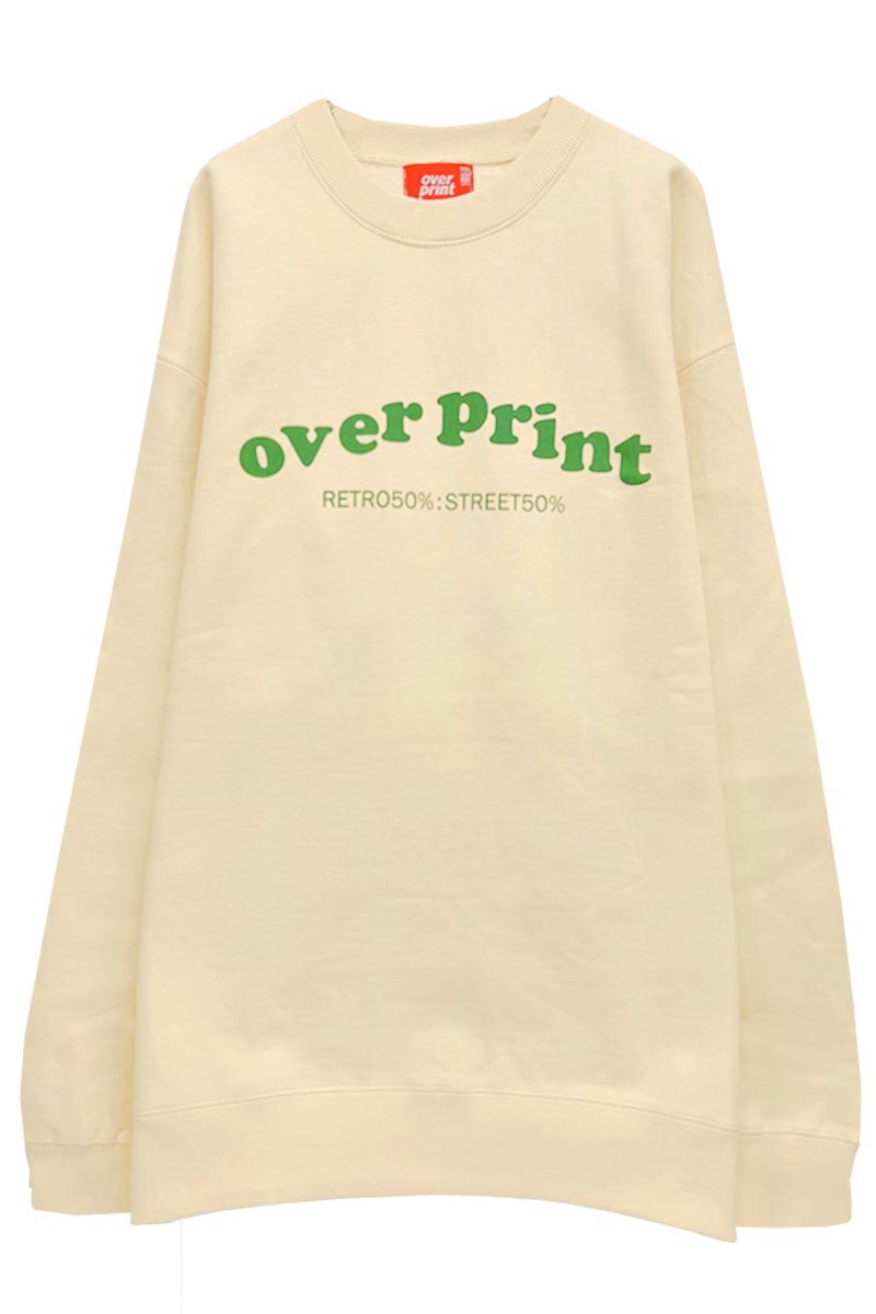 over print (オーバープリント) UNIFORM sweatshirt ivory