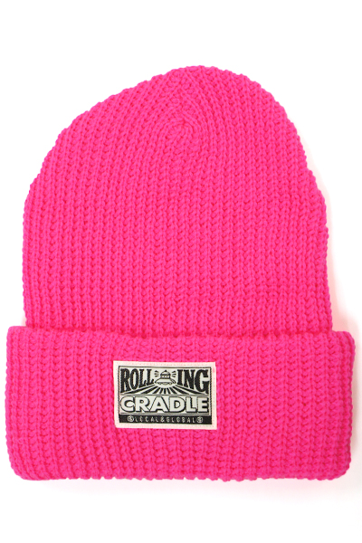 ROLLING CRADLE ROUGHLY KNIT CAP Pink