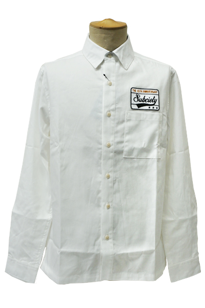 Subciety EMBLEM SHIRT L/S 15th Anniversary WHI