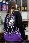 環やね × GALFY コラボ・ニットカーディガン BLACK