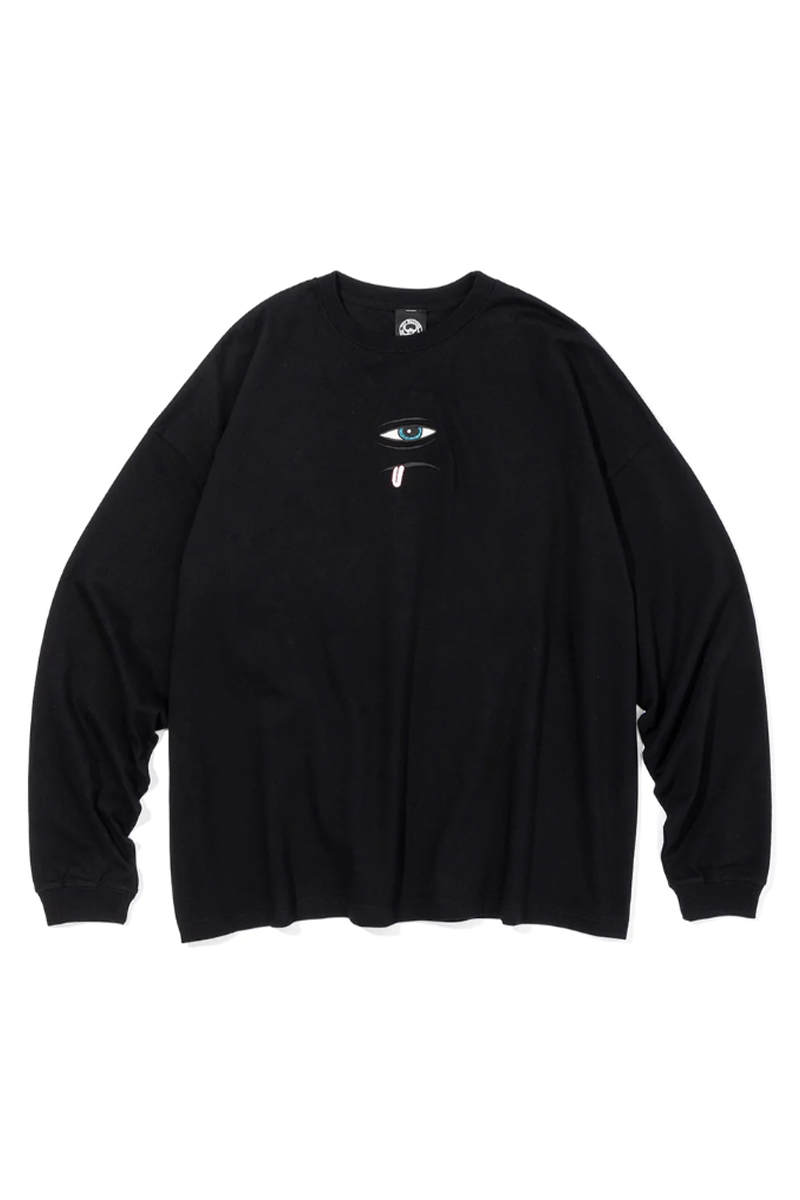 TOY MACHINE (トイマシーン) SECT EYE EMBROIDERY LONG TEE BLACK