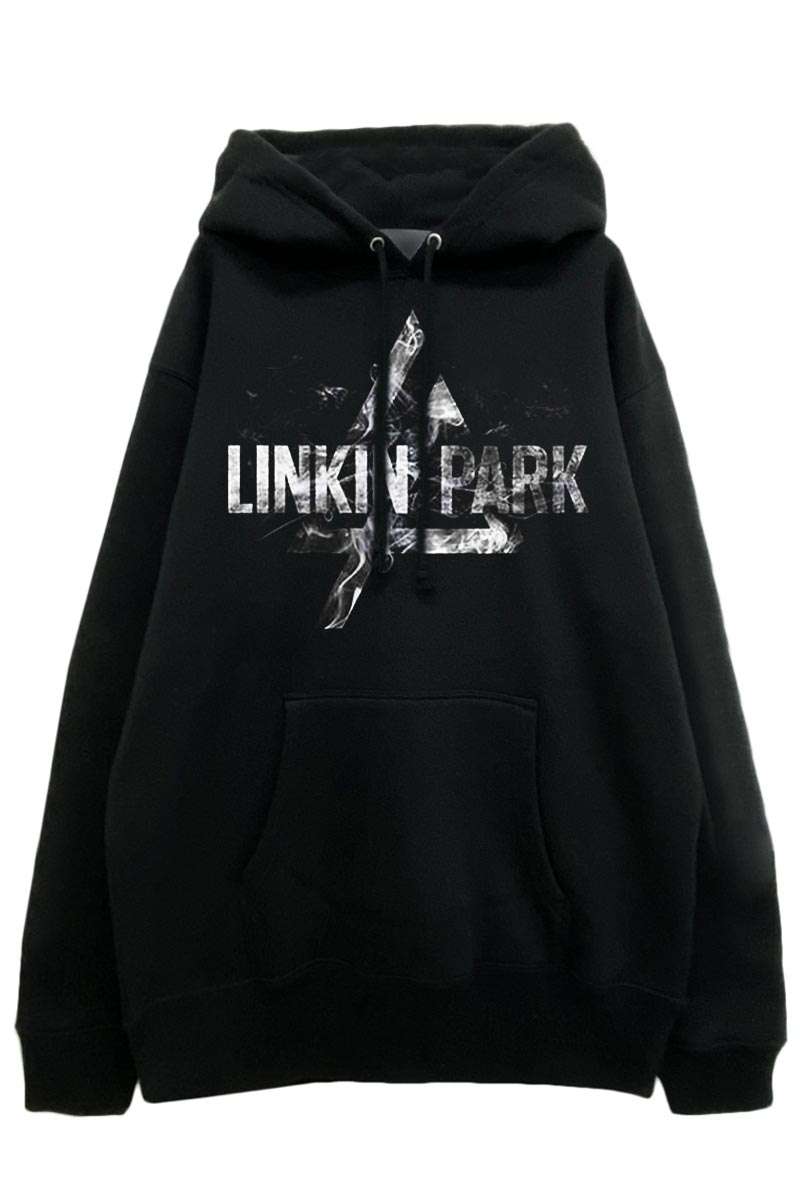 LINKIN PARK UNISEX PULLOVER HOODIE: SMOKE LOGO