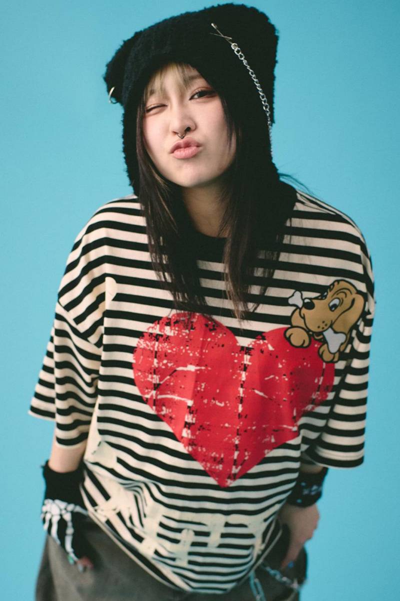 GALFY(ガルフィー) 愛犬家お土産 Tee BLACK BORDER