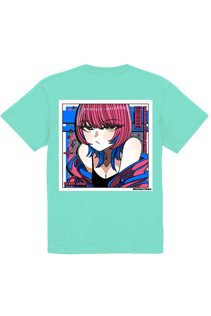SCENE TOKYO (シーントウキョウ) pink girl tee - Mint