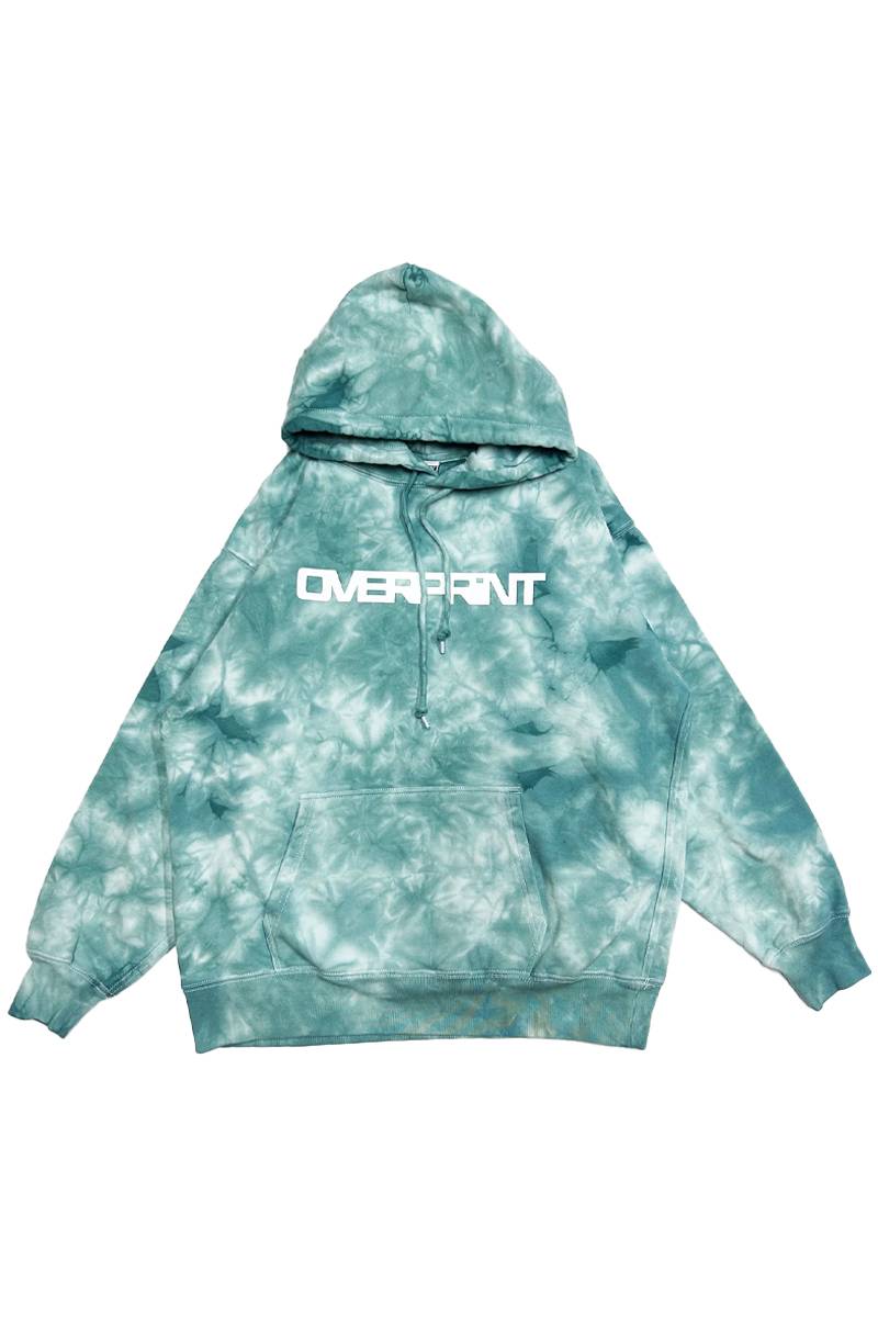 over print (オーバープリント) TIE DYE Hoodie - Mint