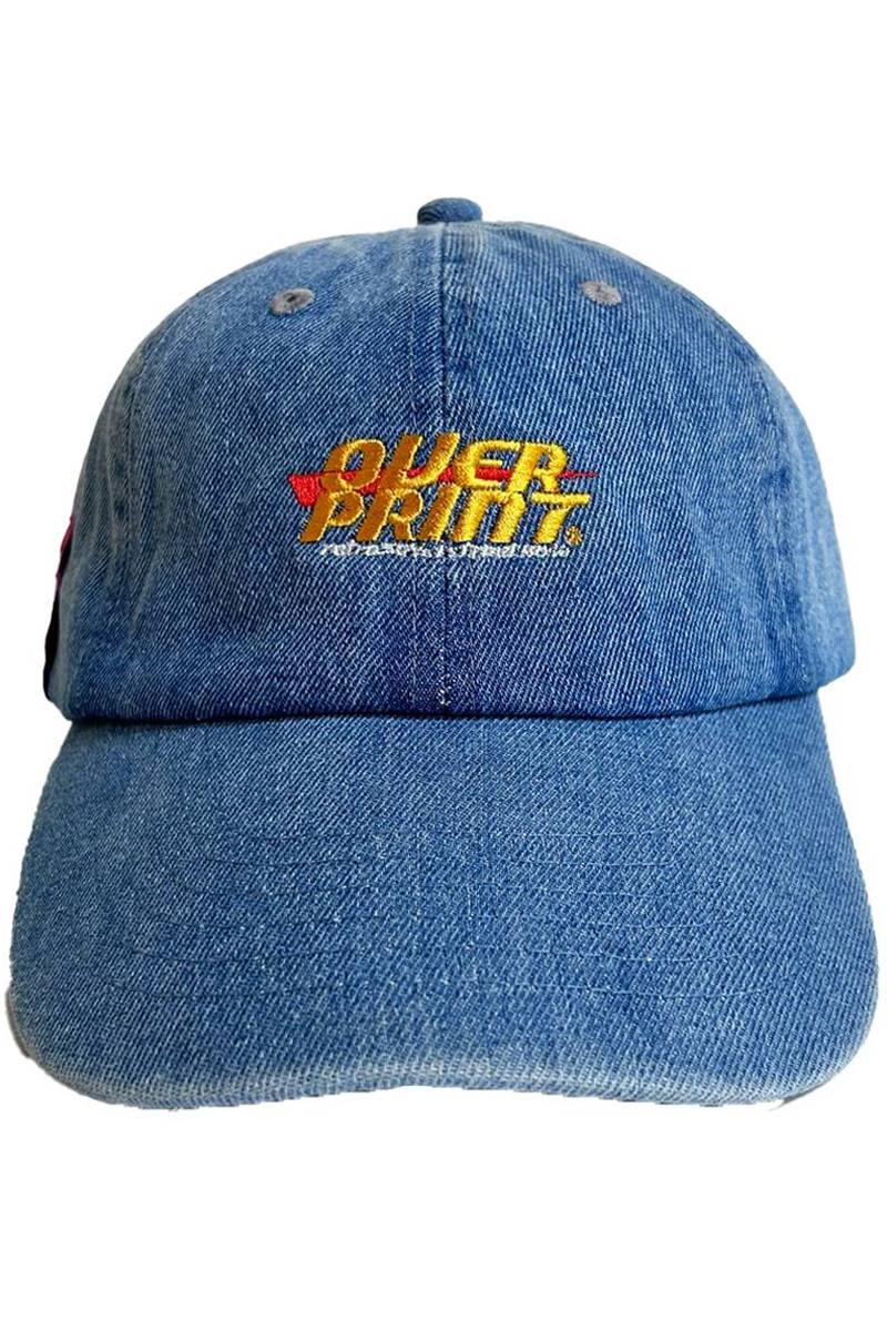 over print (オーバープリント) DENIM CAP sax blue