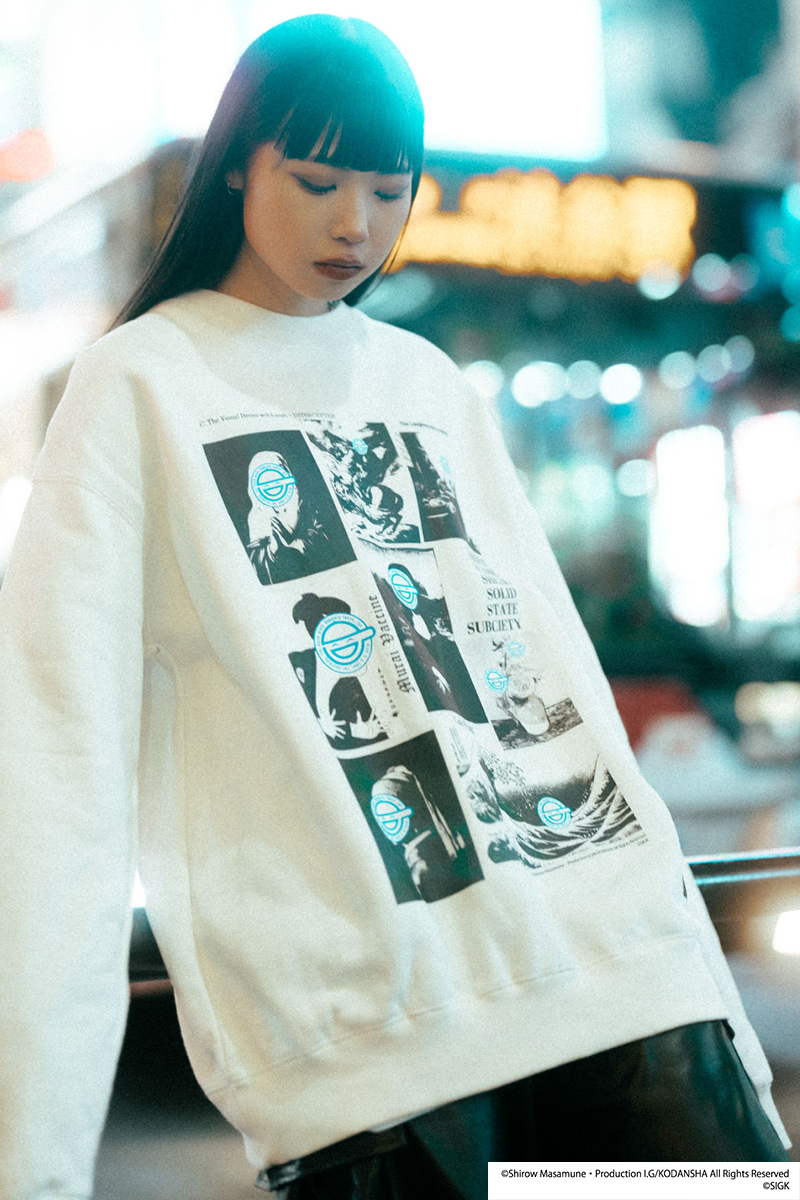 攻殻機動隊 STAND ALONE COMPLEX x Subciety  GALLERY SWEAT WHITE