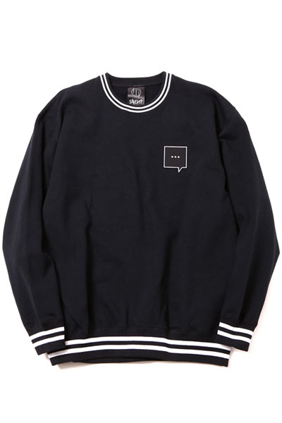 SILLENT FROM ME VOICE-Crew Sweat- BLACK