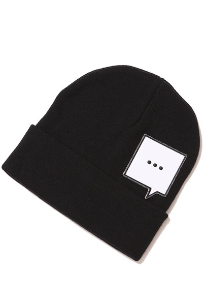 SILLENT FROM ME VOICE-Beanie- BLACK/WHITE