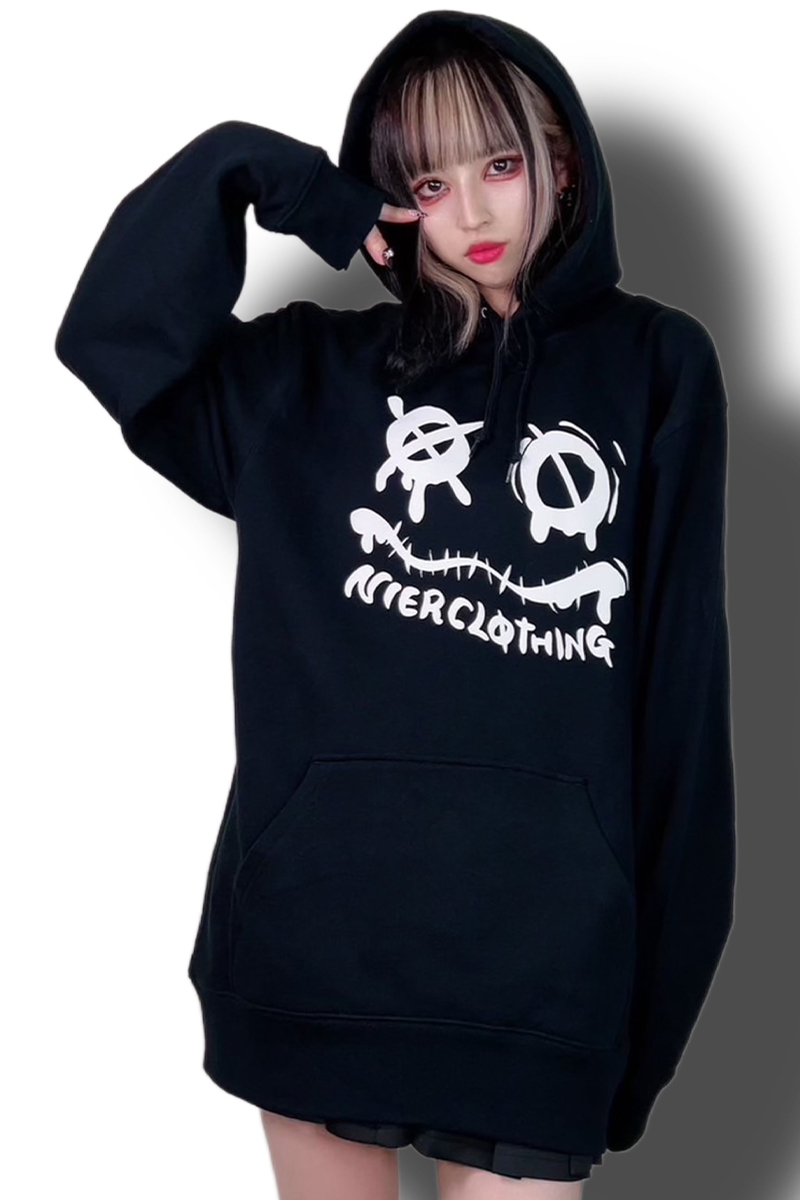 NieR (ニーア) 8.4oz LONG LENGTH LOGO PARKA【BLACK】 / ロック NieR (ニーア) 8.4oz LONG LENGTH LOGO PARKA【BLACK】 / ロック