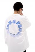 A FEW GOOD KIDS DRIP CIRCLE LOGO LONG SLEEVE WHITE