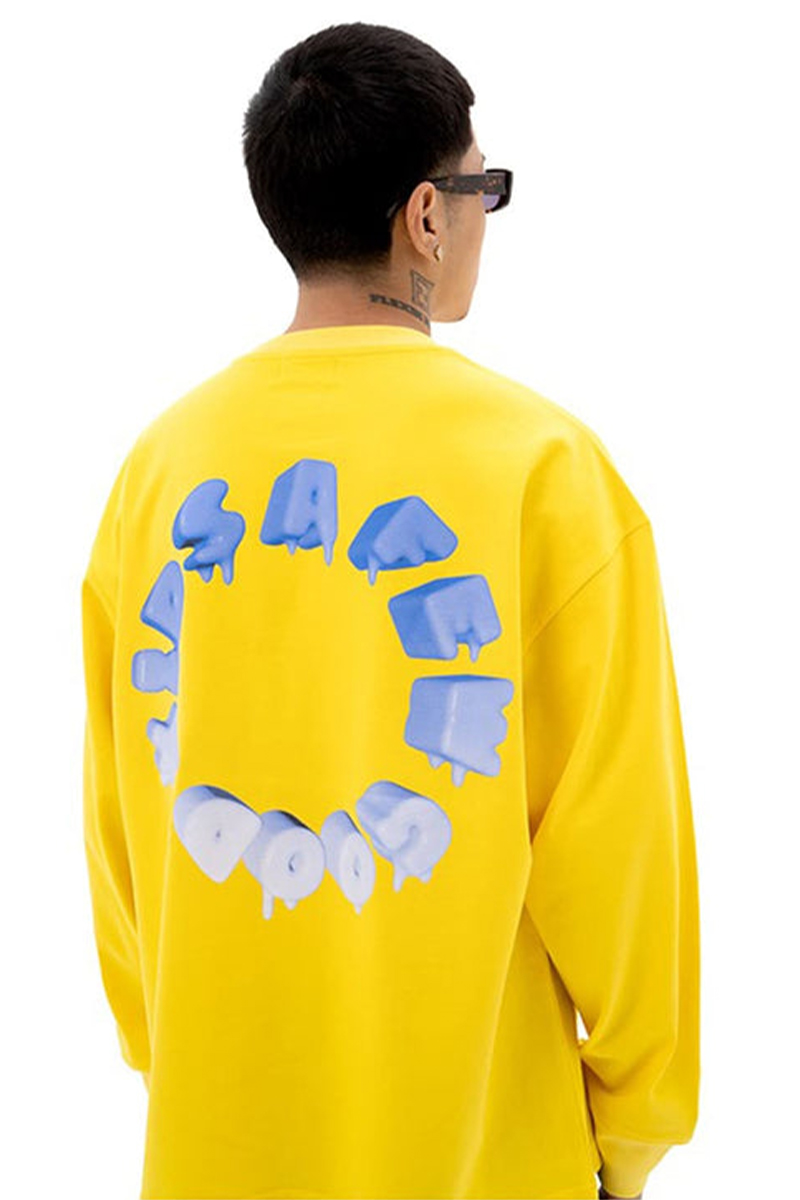 A FEW GOOD KIDS DRIP CIRCLE LOGO LONG SLEEVE YELLOW
