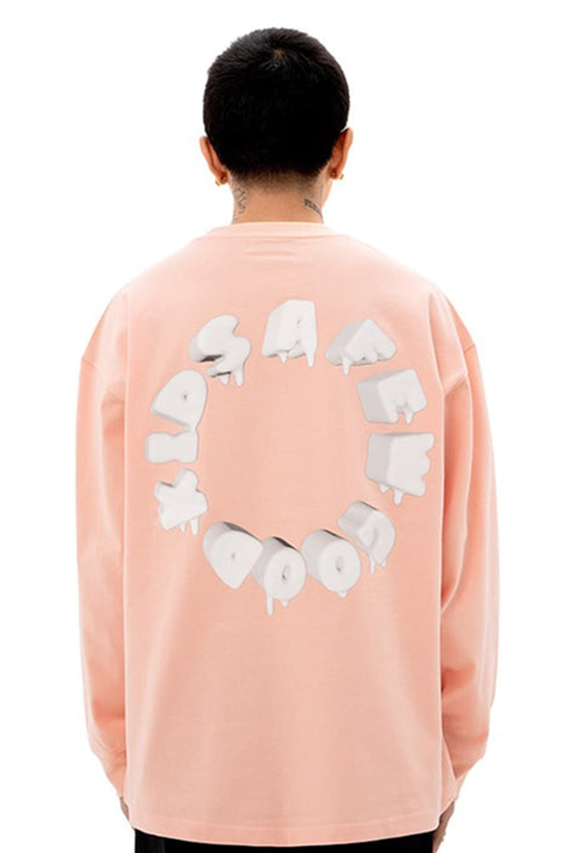 A FEW GOOD KIDS DRIP CIRCLE LOGO LONG SLEEVE PINK