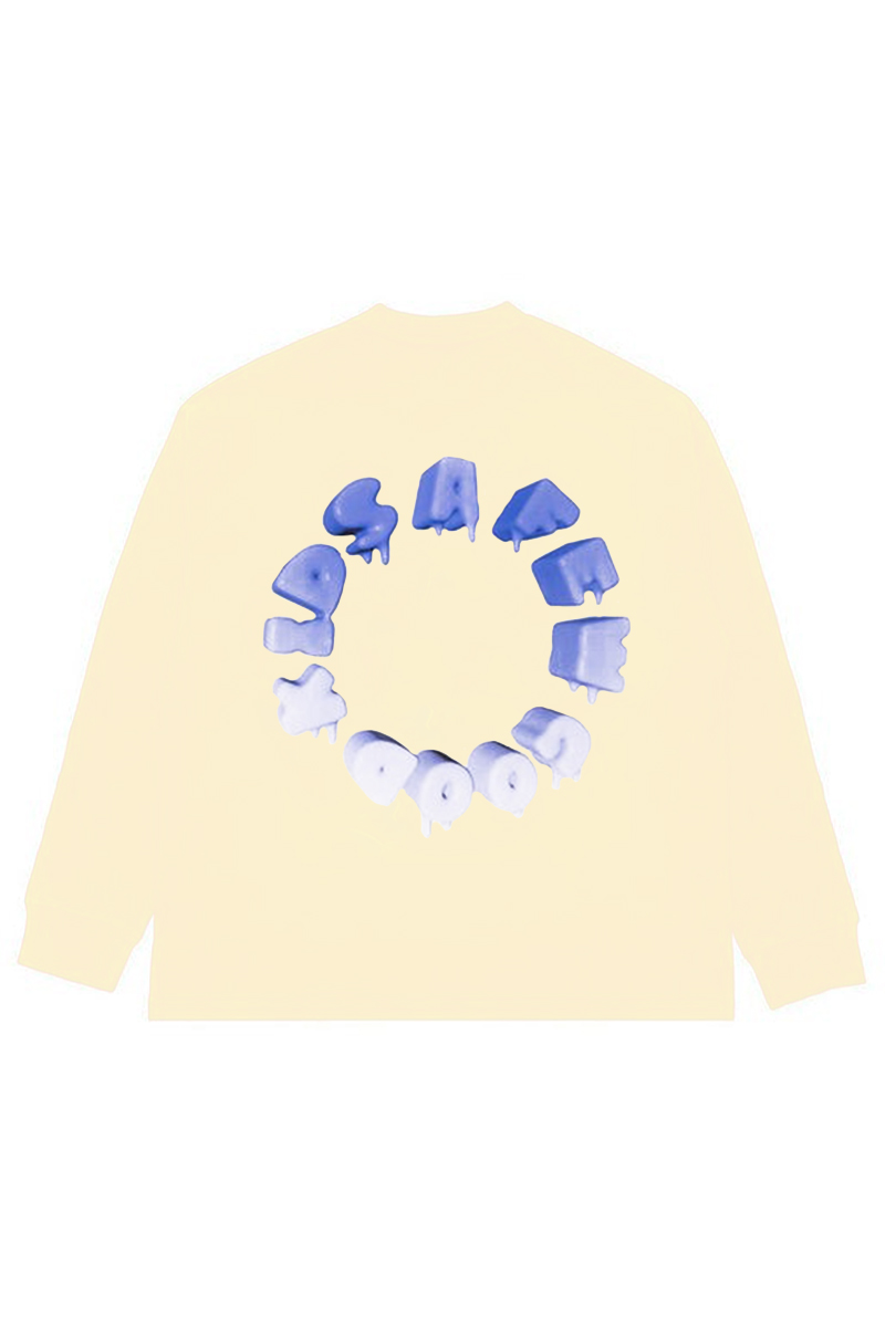 A FEW GOOD KIDS DRIP CIRCLE LOGO LONG SLEEVE BIEGE
