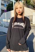 THRASHER (スラッシャー) TH8301 MAG LOGO LONG TEE BLK/WHT