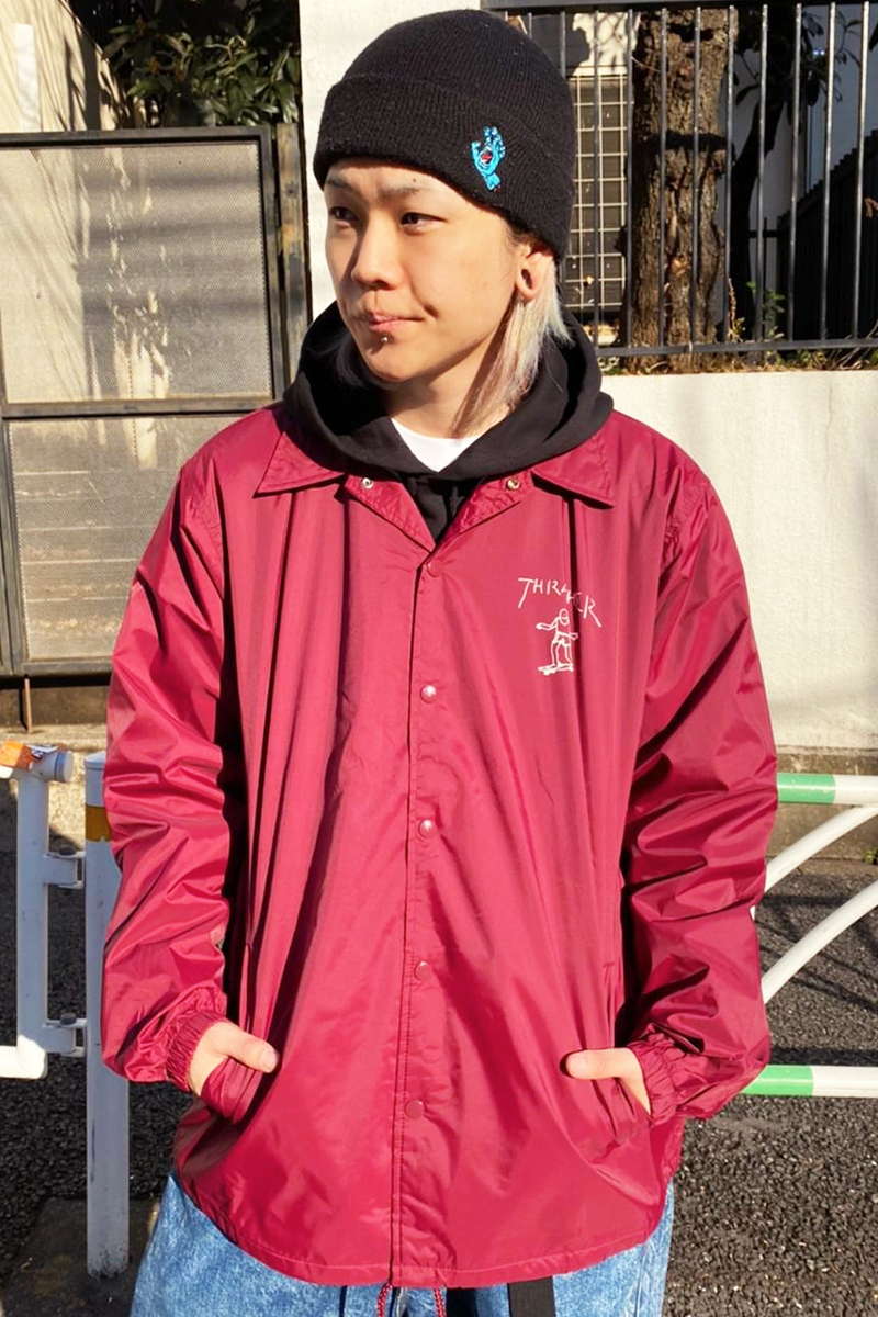 THRASHER (スラッシャー) TH8928C GONZ COACH JKT RED